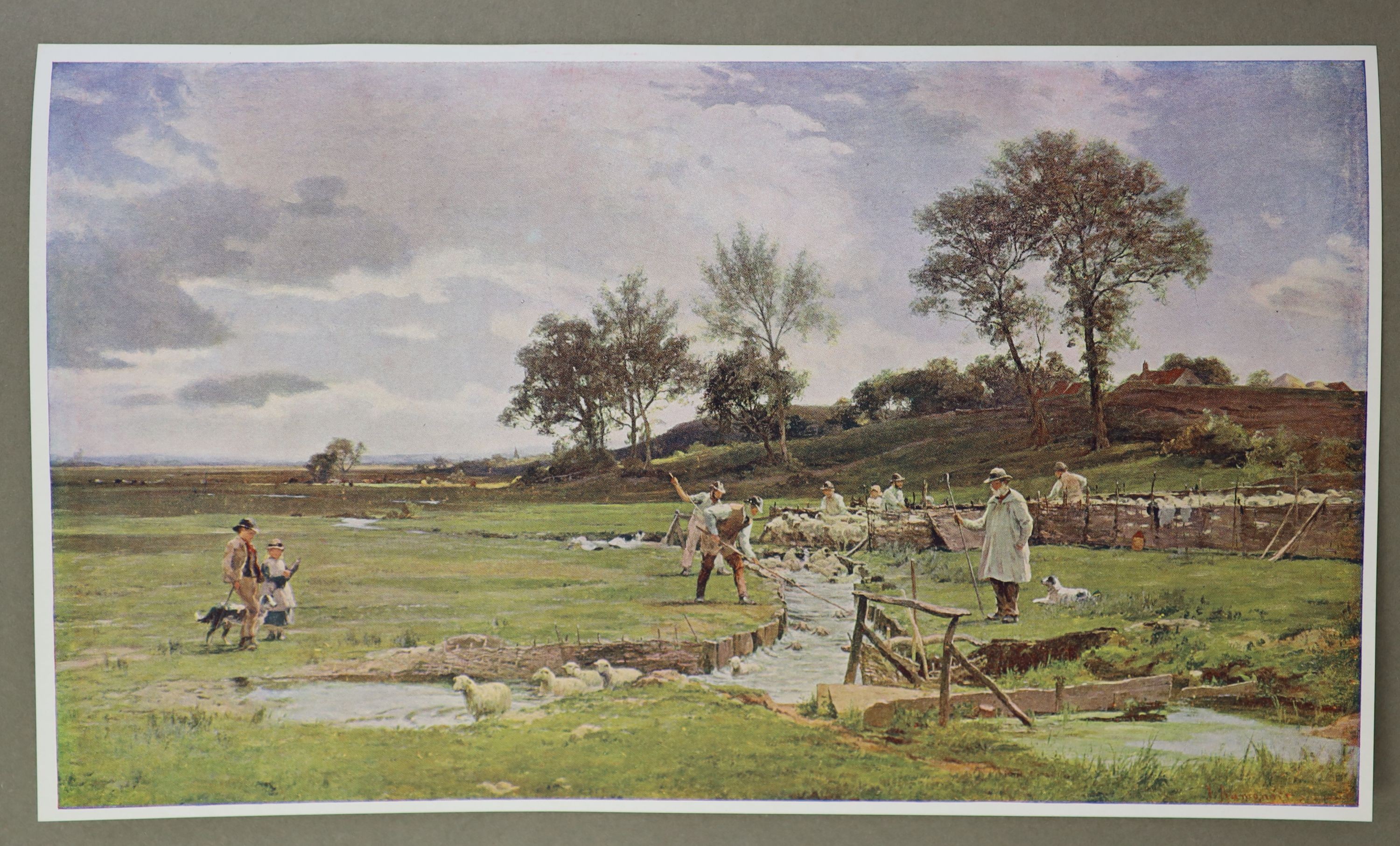 Nations - The Nations Pictures. A selection from the finest modern paintings in the public galleries of Great Britain reproduced in colour. Consisting of 96 plates of photographs, each with a descriptive guard. Gilt pane